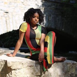 Rasta Mesh Dress